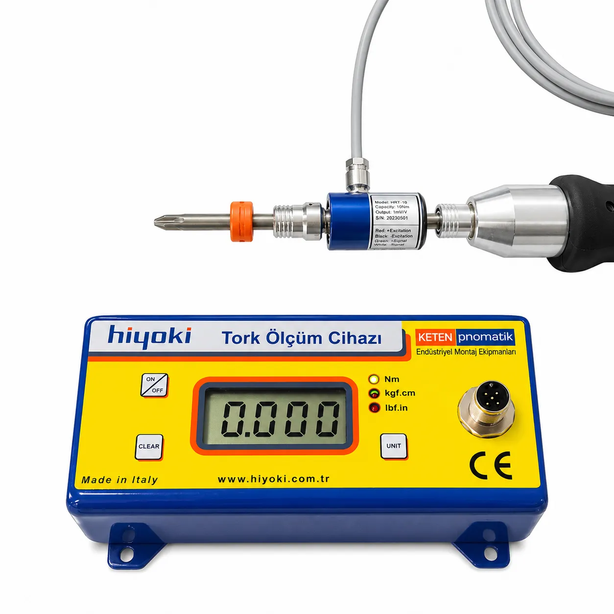 Hiyoki Hy-T25 Transducer Torkmetre Kapasite 0,20 -25,00 Nm